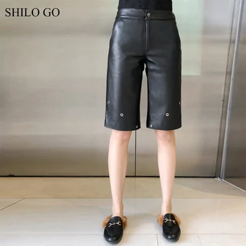 SHILO GO Leather Pants Womens Summer Fashion sheepskin genuine leather Pants high waist concise round rivet wide leg knee lenght
SHILO GO Leather Pants Womens Summer Fashion sheepskin genuine leather Pants high waist concise round rivet wide leg knee lenght