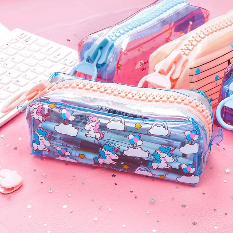 1 Pcs Cute Colorful Unicorn Transparent PVC Waterproof Pencil Bags Large Capacity Pencil Case Stationery Zipper Bags Supply
1 Pcs Cute Colorful Unicorn Transparent PVC Waterproof Pencil Bags Large Capacity Pencil Case Stationery Zipper Bags Supply