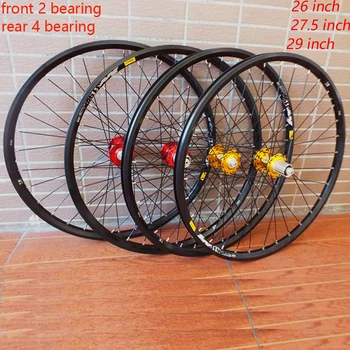 

MODENG 26'' 29" 27.5" 32Holes Disc Brake Mountain Bike Wheels Six Holes Centerlock MTB Bicycle Wheels front 2 rear 4 sealed bear