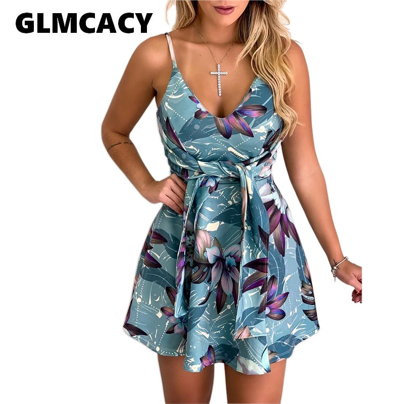 Women Tropical Print Ruffles V-Cut Spaghetti Strap A-Line Short Sleeveless Dress Summer Sexy Tie Front Party Night Out Dresses
Women Tropical Print Ruffles V-Cut Spaghetti Strap A-Line Short Sleeveless Dress Summer Sexy Tie Front Party Night Out Dresses