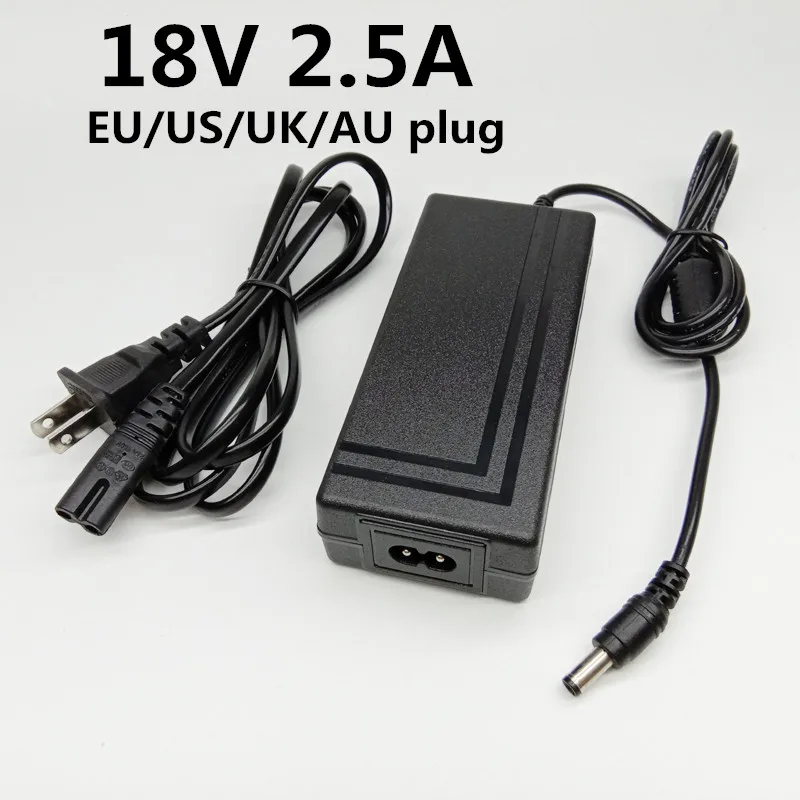 universal power supply 18V 2.5A Conveter 18 volt power adapter DC 5.5x2.1-2.5mm transformer EU US UK AU South Africa plug
universal power supply 18V 2.5A Conveter 18 volt power adapter DC 5.5x2.1-2.5mm transformer EU US UK AU South Africa plug