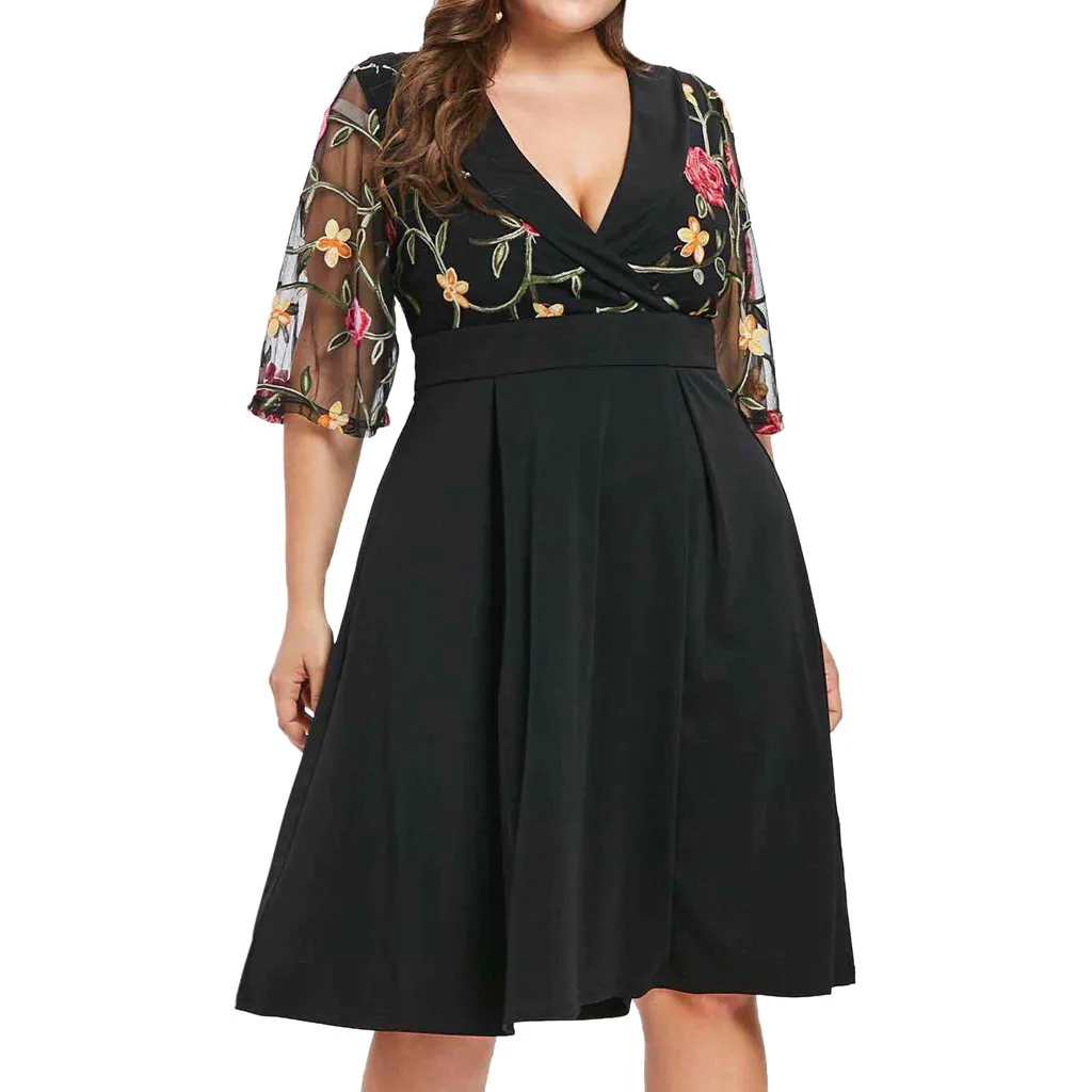 LNCDIS Summer Fashion Women plus size платье 2019 Casual Floral Short Sleeve Plus Size Solid Applique V-Neck Dress Freeship N4
LNCDIS Summer Fashion Women plus size платье 2019 Casual Floral Short Sleeve Plus Size Solid Applique V-Neck Dress Freeship N4