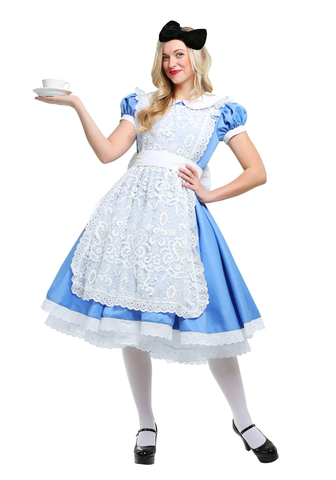 Alice in Wonderland Elite Alice Costume Women Girls Blue Maid Dress with Apron 
Alice in Wonderland Elite Alice Costume Women Girls Blue Maid Dress with Apron