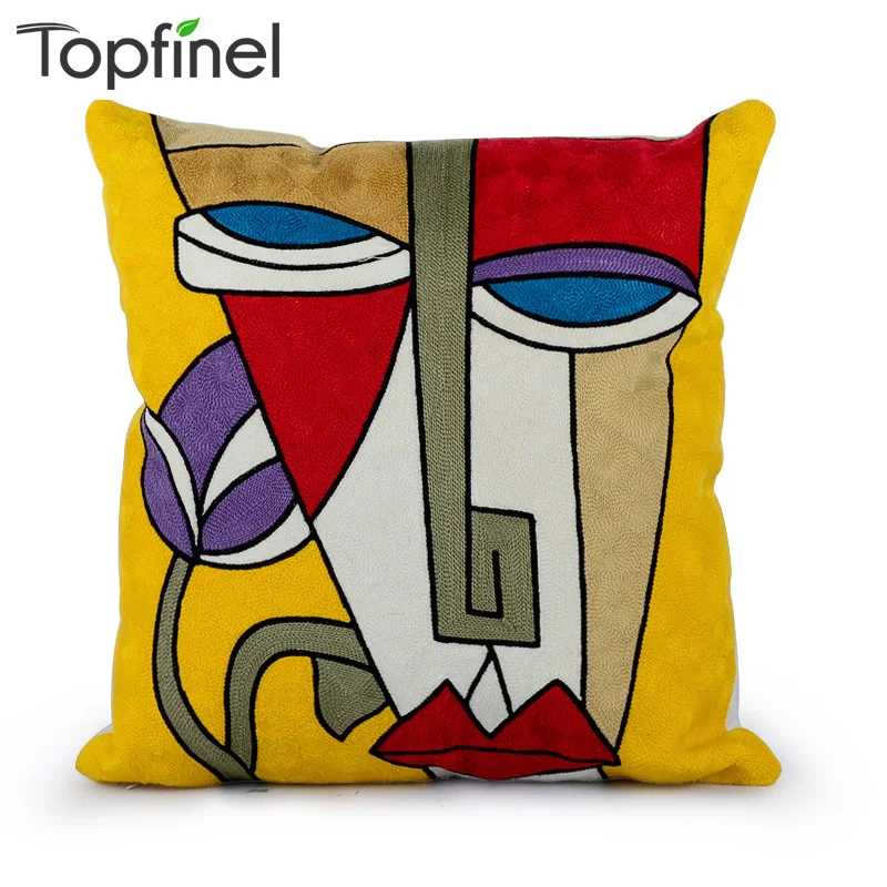 Topfinel Cushion Covers Cartoon Picasso Embroidery 100% Cotton Home Decorative Throw pillowcases Covers for Home Sofa Car
Topfinel Cushion Covers Cartoon Picasso Embroidery 100% Cotton Home Decorative Throw pillowcases Covers for Home Sofa Car
