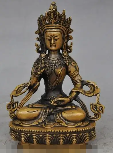 S01921 Тибетский буддизм бронзовый Vajrasattva богиня Тара Будда Бодхисаттва статуя