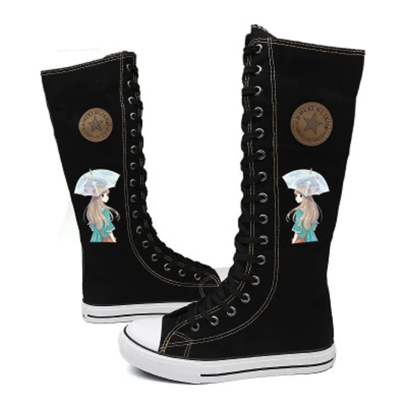 2019c Spring and Autumn Women's Long Sneakers Student High-top Flat Zipper Large Size Women's Sneakers
2019c Spring and Autumn Women's Long Sneakers Student High-top Flat Zipper Large Size Women's Sneakers