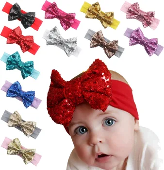 DHL 1000pcs Infantile Girls Big Sequin Bow Headbands Solid Elastic Hair Band Large Gold Glitter Hair Bow
DHL 1000pcs Infantile Girls Big Sequin Bow Headbands Solid Elastic Hair Band Large Gold Glitter Hair Bow