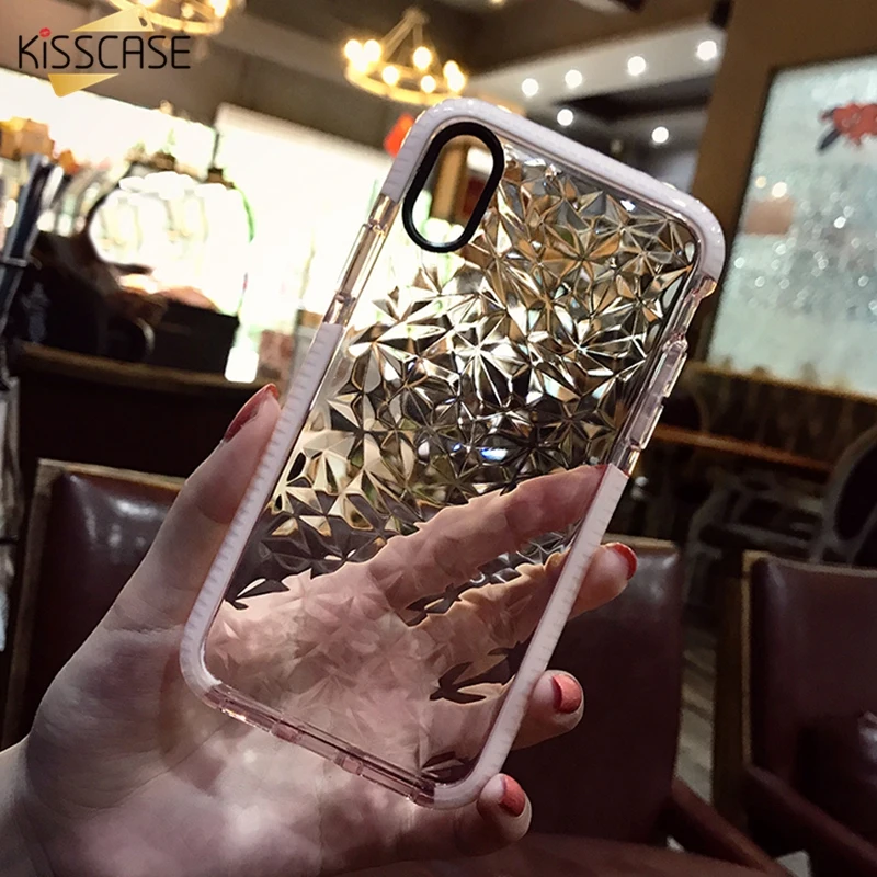 KISSCASE 3D Diamond Pattern Case For iPhone X 7 8 Plus Water Light Transparent Shockproof Case For iPhone 6 6S Plus 5 5S Capinha
KISSCASE 3D Diamond Pattern Case For iPhone X 7 8 Plus Water Light Transparent Shockproof Case For iPhone 6 6S Plus 5 5S Capinha