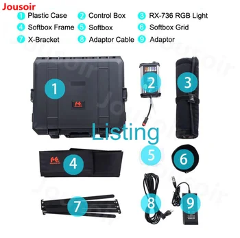Falcon Eyes RGB 200W 2700K~9999K Portable Flexible Rollable Cloth Studio LED Photo Light RX-736 with Honeycomb Grid CD50 T06Y
Falcon Eyes RGB 200W 2700K~9999K Portable Flexible Rollable Cloth Studio LED Photo Light RX-736 with Honeycomb Grid CD50 T06Y