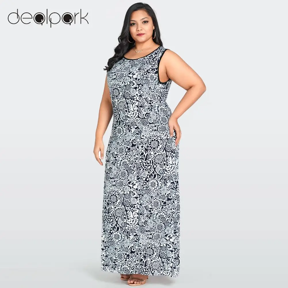 2019 Summer Vintage Maxi Dress Women Plus Size XXXL Sleeveless Tank Dress Floral Print O-Neck Long Dresses female Robe Gowns
2019 Summer Vintage Maxi Dress Women Plus Size XXXL Sleeveless Tank Dress Floral Print O-Neck Long Dresses female Robe Gowns