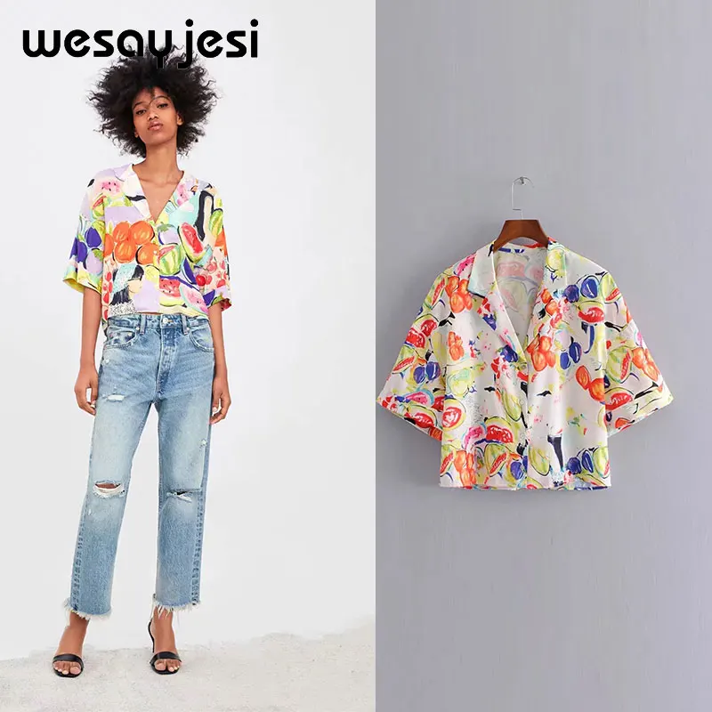 2019 blusas mujer de moda england style button fruit print summer short sleeve streetwear kimono blouse womens tops and blouses
2019 blusas mujer de moda england style button fruit print summer short sleeve streetwear kimono blouse womens tops and blouses