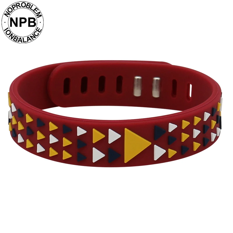 Noproblem New Arrival 2pcs/box Colored triangle Waterproof Bands Choker Ion Balance Charm Tourmaline Power Silicone Bracelet
Noproblem New Arrival 2pcs/box Colored triangle Waterproof Bands Choker Ion Balance Charm Tourmaline Power Silicone Bracelet