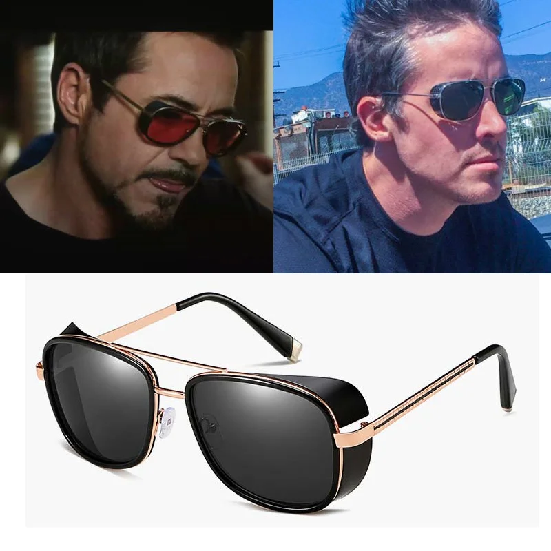 Luxury Brand Tony Stark Iron Man Sunglasses Men Eyewear Mirror Sun Glasses Vintage Male Steampunk Steam punk
Luxury Brand Tony Stark Iron Man Sunglasses Men Eyewear Mirror Sun Glasses Vintage Male Steampunk Steam punk