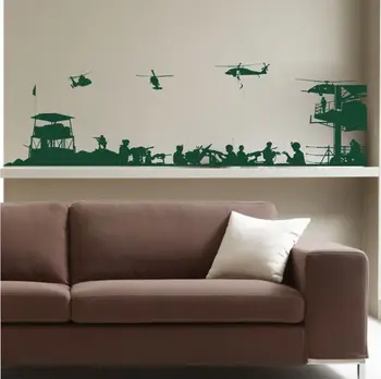 Military helicopter war scenes video wall stickers affixed to the game room dormitory children's room creative backdrop
Military helicopter war scenes video wall stickers affixed to the game room dormitory children's room creative backdrop