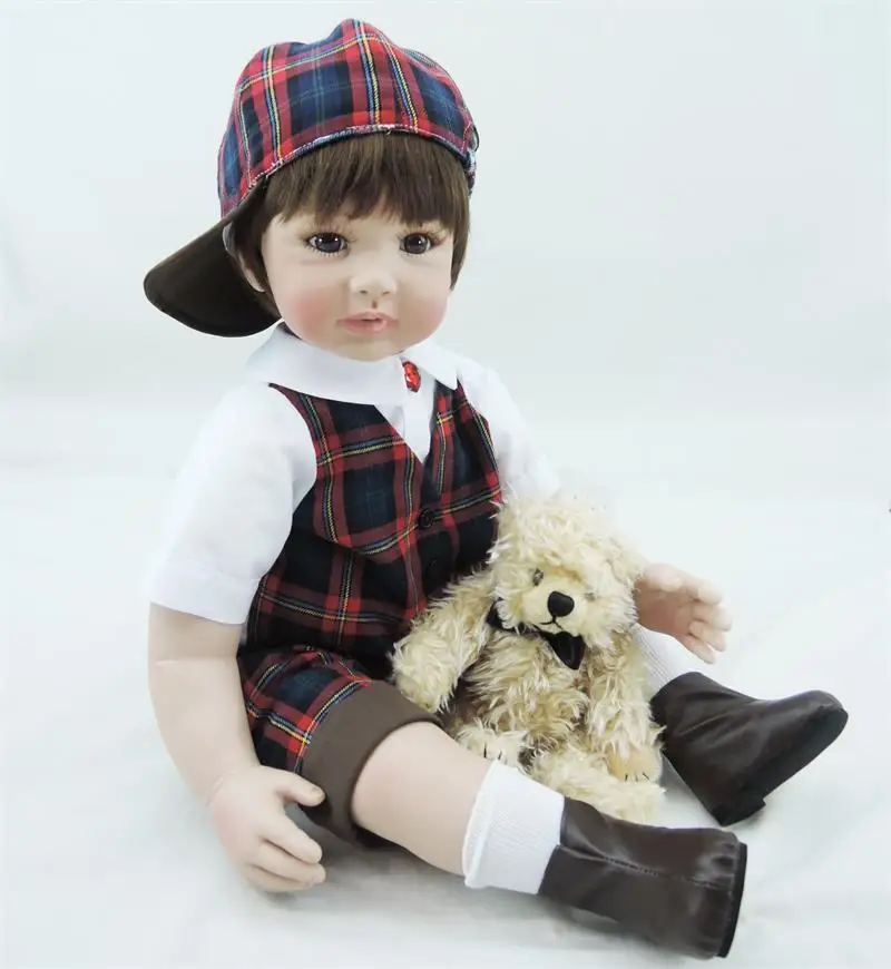 23 Inch/57cm Realistic Reborn Babies soft Silicone Lifelike Boy Body Baby Dolls With brown Eyes Kids Sleeping Toy dollmai
23 Inch/57cm Realistic Reborn Babies soft Silicone Lifelike Boy Body Baby Dolls With brown Eyes Kids Sleeping Toy dollmai