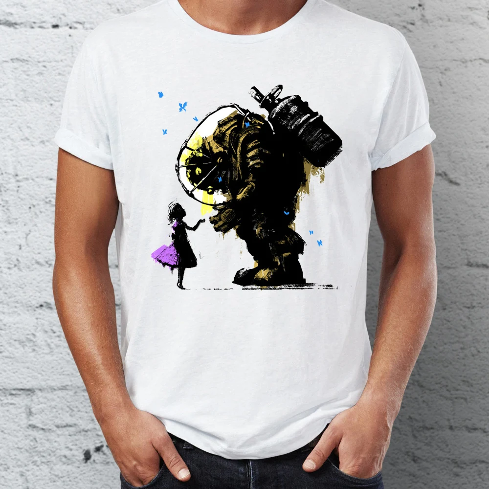 Men's T Shirt Bioshock Big Daddy and Little Sister Splicer Gaming Badass Artsy Tee
Men's T Shirt Bioshock Big Daddy and Little Sister Splicer Gaming Badass Artsy Tee
