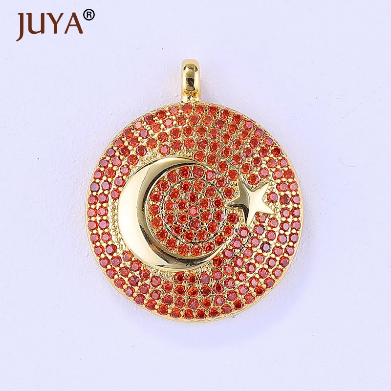 kolye Latest Design Muslim Turkish Flag Moon Star Pink Cubic Zirconia Rhinestone Crystal Round Pendant Necklace for Women Gift
kolye Latest Design Muslim Turkish Flag Moon Star Pink Cubic Zirconia Rhinestone Crystal Round Pendant Necklace for Women Gift