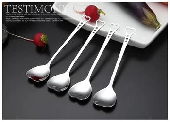 Heart Shape Stainless Steel Coffee Spoon Dessert Sugar Stirring Spoon Ice Cream yogurt Honey Spoon W7950
Heart Shape Stainless Steel Coffee Spoon Dessert Sugar Stirring Spoon Ice Cream yogurt Honey Spoon W7950