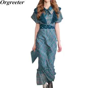 Women Summer Dress Limited Ukraine 2018 New Lady Elegant Lapel Plaid Printed Lantern Sleeves Pearl Buttons Ruffles Mermaid Dress
Women Summer Dress Limited Ukraine 2018 New Lady Elegant Lapel Plaid Printed Lantern Sleeves Pearl Buttons Ruffles Mermaid Dress