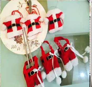 6pcs/Set Handmade Mini Clothes Pants Shaped Christmas Santa Claus Cultery Suit Silverware Holder Knives Forks Pockets Gift
6pcs/Set Handmade Mini Clothes Pants Shaped Christmas Santa Claus Cultery Suit Silverware Holder Knives Forks Pockets Gift