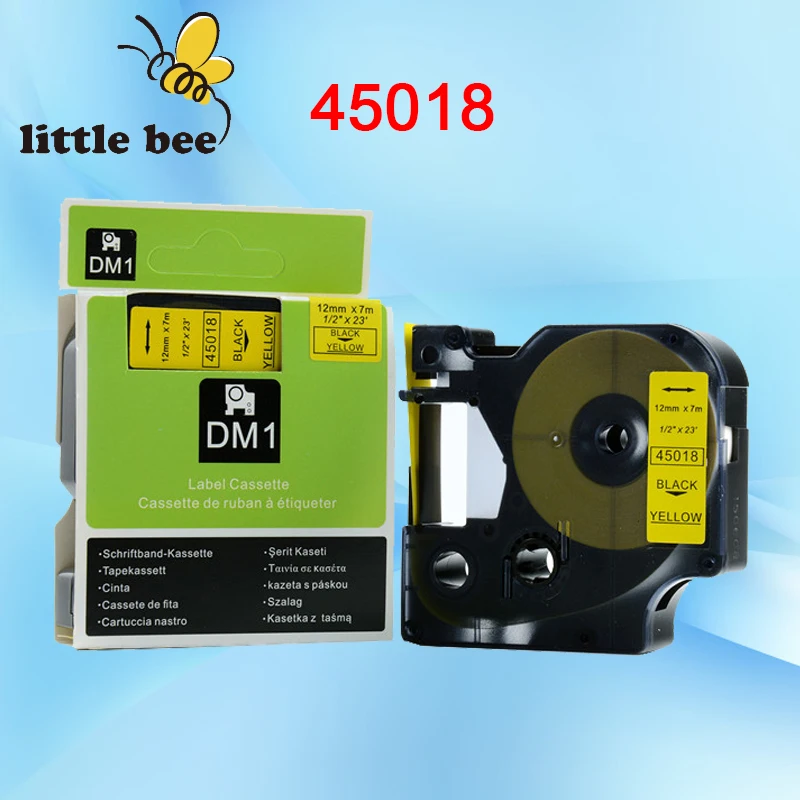 High quality DYMO D1 12mm 45018 label tape black on Yellow DYMO tape cartridge dymo tape 45018 for dymo printer
High quality DYMO D1 12mm 45018 label tape black on Yellow DYMO tape cartridge dymo tape 45018 for dymo printer