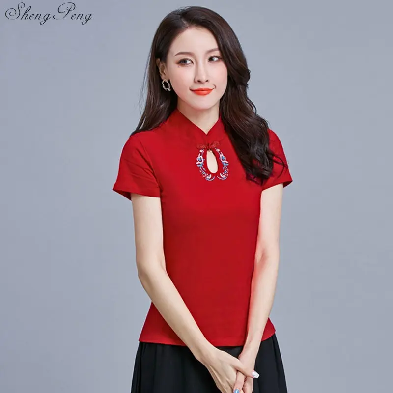 Traditional Chinese Clothing For Women Tang Chinese Style Tops Short Sleeve Summer Red Cheongsam Top Vetement 5XL 6XL Q703
Traditional Chinese Clothing For Women Tang Chinese Style Tops Short Sleeve Summer Red Cheongsam Top Vetement 5XL 6XL Q703