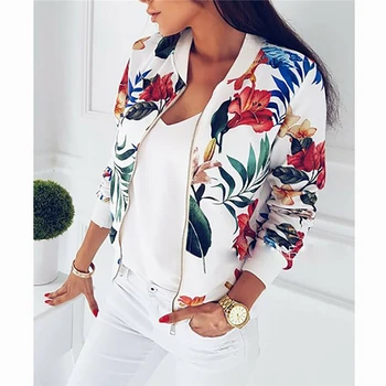 Women Jacket Fashion Retro Floral Print Zipper Up Flight Bomber Casual Coat Outwear Long Sleeves Flowers Spring&Autumn Clothes
Women Jacket Fashion Retro Floral Print Zipper Up Flight Bomber Casual Coat Outwear Long Sleeves Flowers Spring&Autumn Clothes