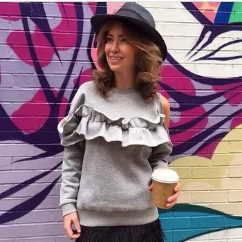 NEW Fashion Womens Long Sleeve Ruffles Sweatshirt Pullover Tops Stylish Womens Strapless Sweatshirts
NEW Fashion Womens Long Sleeve Ruffles Sweatshirt Pullover Tops Stylish Womens Strapless Sweatshirts