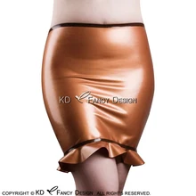 Metallic Golden And Black Trims Mini Sexy Latex Skirts With Ruffles Rubber Bottoms DQ-0028
Metallic Golden And Black Trims Mini Sexy Latex Skirts With Ruffles Rubber Bottoms DQ-0028