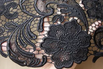black/ivory lace fabric, crocheted lace fabric,Duchesse lace fabric,guipure lace fabric
black/ivory lace fabric, crocheted lace fabric,Duchesse lace fabric,guipure lace fabric