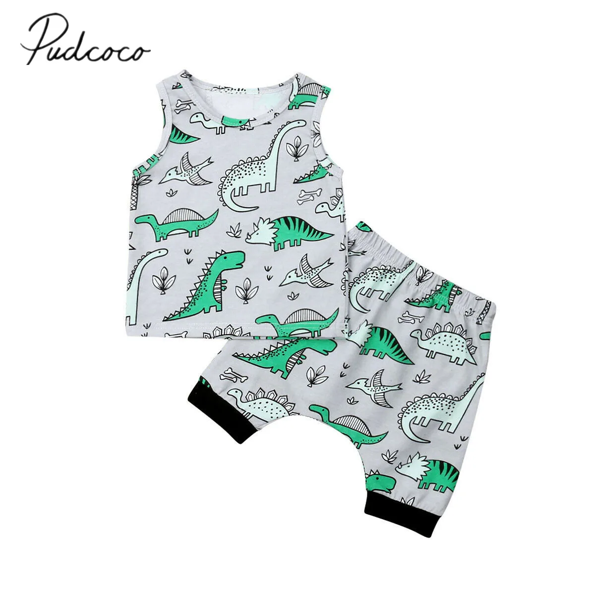 2019 Baby Summer Clothing Infant Baby Kid Boy Girl Dinosaur Clothes Sleeveless Tank Top Vest+Short Pants 2Pcs Sets Outfits 0-24M
2019 Baby Summer Clothing Infant Baby Kid Boy Girl Dinosaur Clothes Sleeveless Tank Top Vest+Short Pants 2Pcs Sets Outfits 0-24M