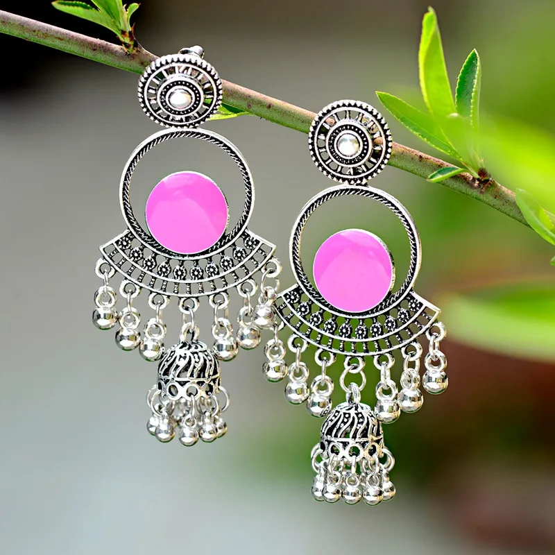 TopHanqi Sliver Small Bells Tassel Drop Earrings For Women Indian Jhumka Jewelry Boho Ethnic Hollow Carved Dangle Earring Femmes
TopHanqi Sliver Small Bells Tassel Drop Earrings For Women Indian Jhumka Jewelry Boho Ethnic Hollow Carved Dangle Earring Femmes