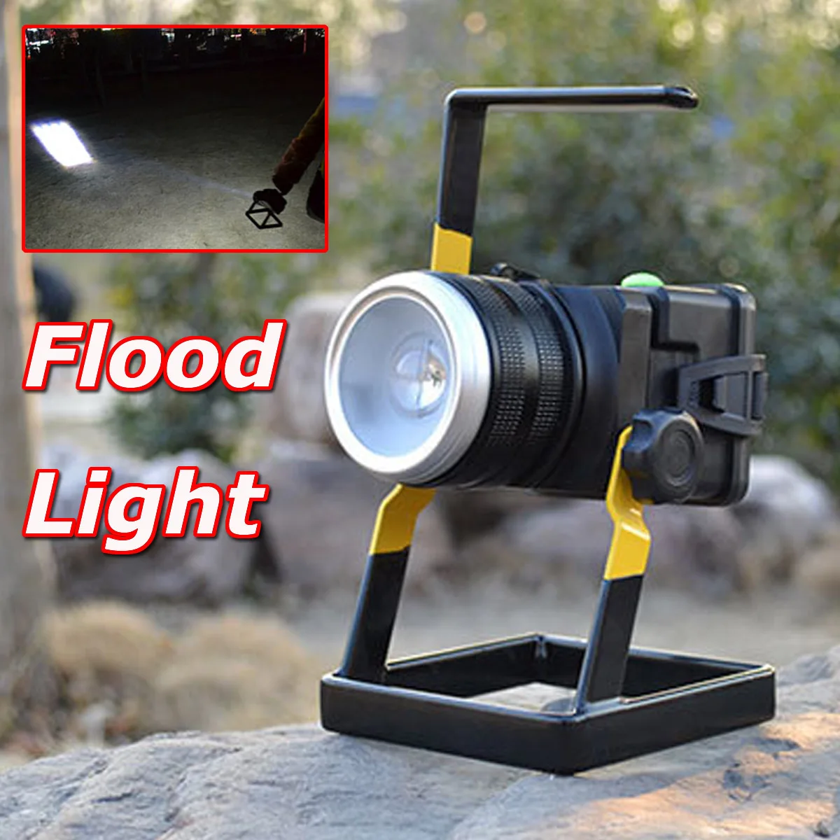 New Adjustable Rotating-Focus Portable Floodlight Rechargeable LED Light Spotlight Lamp For Outdoor Camping with Adapter
New Adjustable Rotating-Focus Portable Floodlight Rechargeable LED Light Spotlight Lamp For Outdoor Camping with Adapter