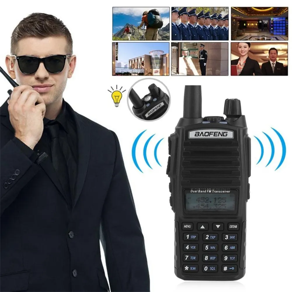 Bao Feng UV-82 VHF/UHF Dual-Band FM Transceiver Portable PC Programmable 128 Channels Two-way Radio Walkie Talkie Drop shipping
Bao Feng UV-82 VHF/UHF Dual-Band FM Transceiver Portable PC Programmable 128 Channels Two-way Radio Walkie Talkie Drop shipping