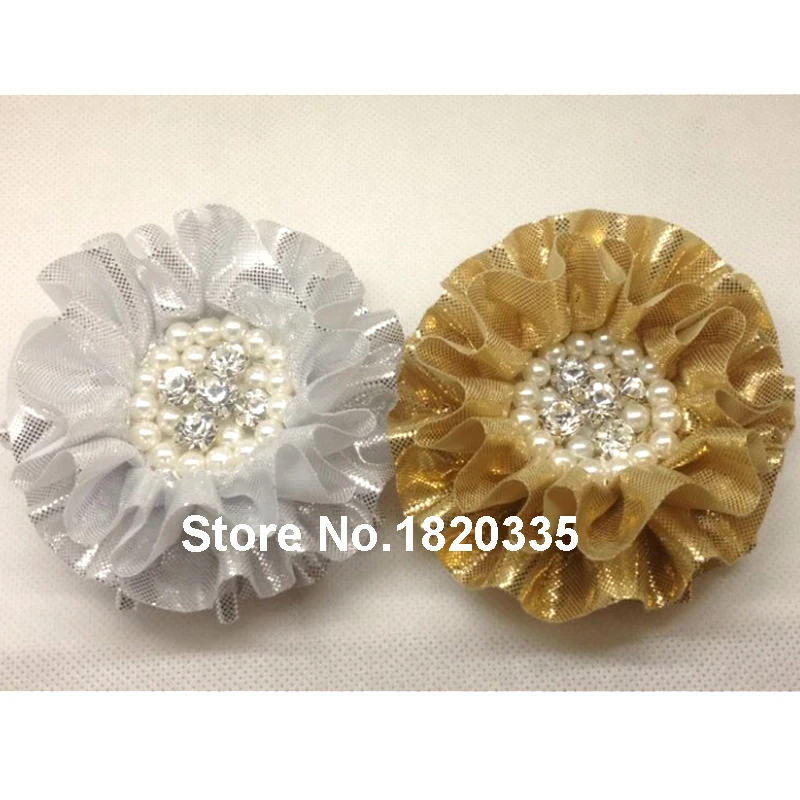 30pcs 3" DIY headband Flowers Shiny Gold shabby flower silver shabby flowers with rhinestone for headband XFH62
30pcs 3" DIY headband Flowers Shiny Gold shabby flower silver shabby flowers with rhinestone for headband XFH62