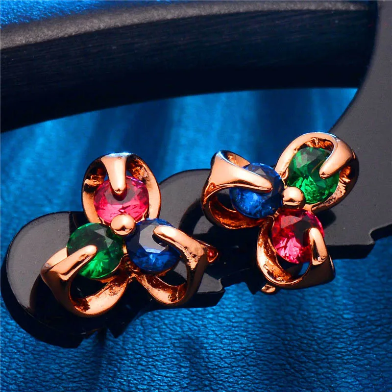 MISANANRYNE Best Friend Gift Choice Nice Shipping Rose Gold Color Crystal Multi-colored Zircon CZ Stud Earring for Women Jewelry
MISANANRYNE Best Friend Gift Choice Nice Shipping Rose Gold Color Crystal Multi-colored Zircon CZ Stud Earring for Women Jewelry