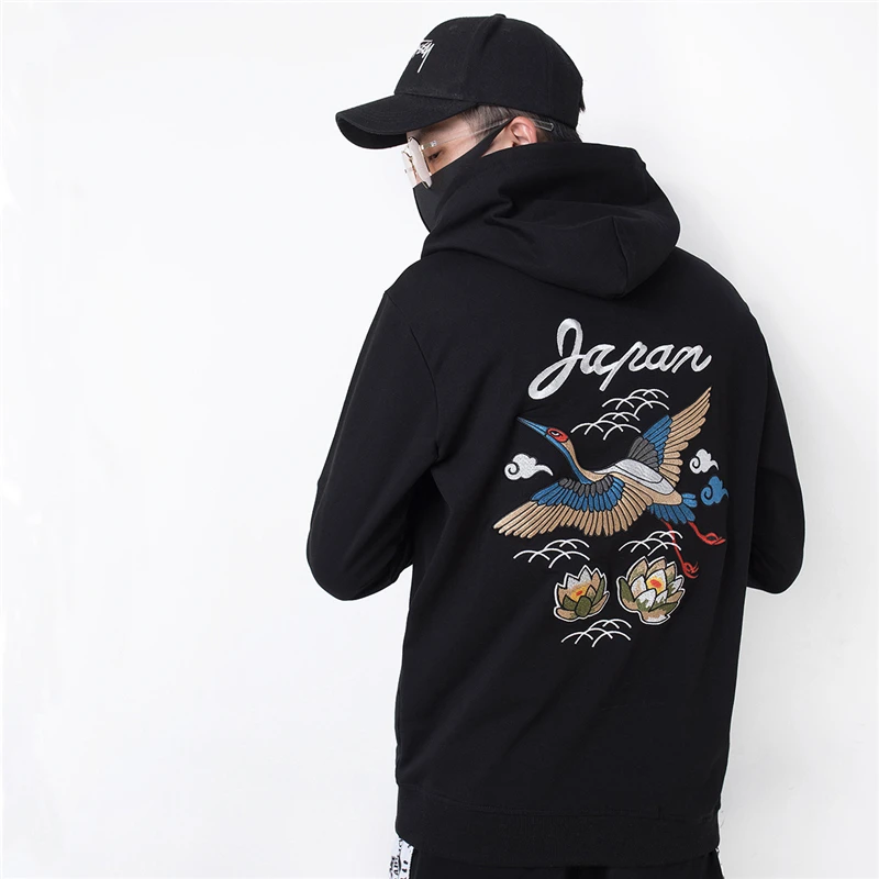 Black Crane Embroidery Casual Hoodies Men 2019 Thick Autumn Winter Chinese Style Sweatshirts Cotton Clothing Couple Streetwear
Black Crane Embroidery Casual Hoodies Men 2019 Thick Autumn Winter Chinese Style Sweatshirts Cotton Clothing Couple Streetwear