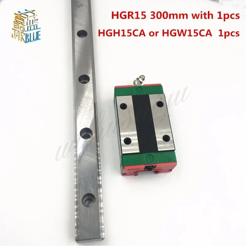 

NEW HGR15 linear guide rail 300mm long with 1pcs linear block carriage HGH15CA or HGW15CA HGH15 CNC parts