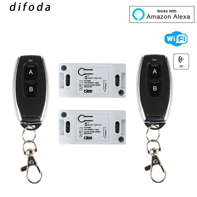 433Mhz Wireless Wifi Light Switch Universal 10A RF Smart Home Module Wifi Remote Control Switch For Via iOS Android App
433Mhz Wireless Wifi Light Switch Universal 10A RF Smart Home Module Wifi Remote Control Switch For Via iOS Android App