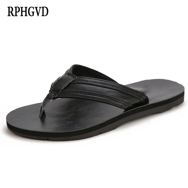 High-end Leather Flip-flops Men Large Size Flat With Summer Cool Drag Pin Drag Non-slip Sandals Trend Beach Shoes 46
High-end Leather Flip-flops Men Large Size Flat With Summer Cool Drag Pin Drag Non-slip Sandals Trend Beach Shoes 46
