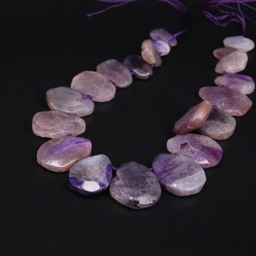 15.5"/strand Purple Crack Agates Top Drilled Faceted Slab Loose Beads,Natural Onxy Stone Slice Nugget Pendants Jewelry Making
15.5"/strand Purple Crack Agates Top Drilled Faceted Slab Loose Beads,Natural Onxy Stone Slice Nugget Pendants Jewelry Making