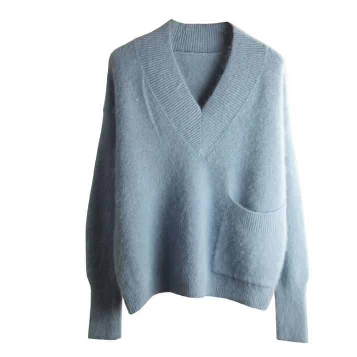 Super Soft Mohair Pullover Sweater Women 2019 Autumn Winter Jersey Mujer V-Neck Long Sleeve Oversized Jumper Pull Femme Hiver
Super Soft Mohair Pullover Sweater Women 2019 Autumn Winter Jersey Mujer V-Neck Long Sleeve Oversized Jumper Pull Femme Hiver