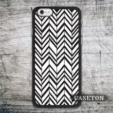 Black and White Chevron Case For iPhone 7 6 6s Plus 5 5s SE 5c and For iPod 5 High Quality Protective Cover Free Shipping