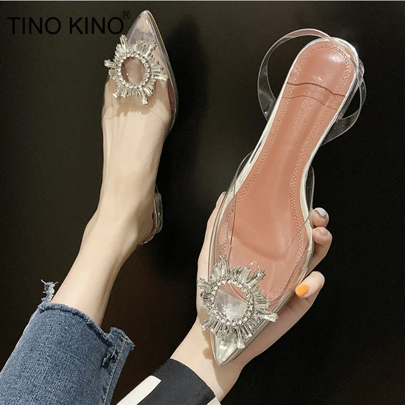 New Women Sandals Transparent Crystal Summer Jelly Shoes Pointed Toe Slip On Low Heels Ladies Fashion Slip On Female Footwear
New Women Sandals Transparent Crystal Summer Jelly Shoes Pointed Toe Slip On Low Heels Ladies Fashion Slip On Female Footwear