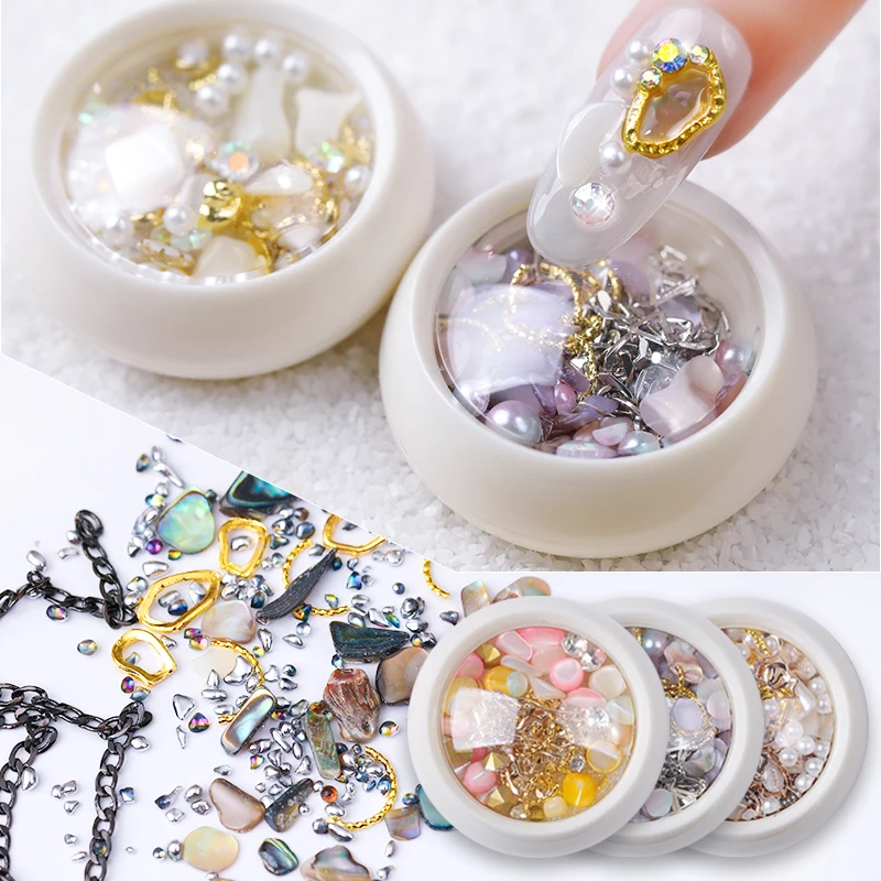 BornQueen Sea Pattern 3d Nail Decorations Seashell Stones Pearls Colorful Mini Beads Gold Rivets Diy Mixed Design Manicure Jewel
BornQueen Sea Pattern 3d Nail Decorations Seashell Stones Pearls Colorful Mini Beads Gold Rivets Diy Mixed Design Manicure Jewel