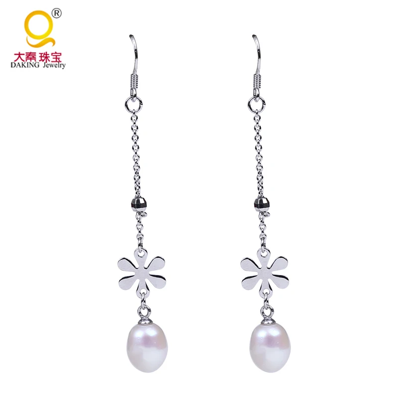 Romantic long freshwater pearl earrings sterling silver earrings teardrop real pearls chain earrings
Romantic long freshwater pearl earrings sterling silver earrings teardrop real pearls chain earrings
