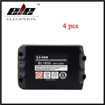 4 pcs High Quality Eleoption Brand New 3000mAh 18 VOLT Li-Ion Power Tool Battery for Makita BL1830 Bl1815 194230-4 LXT400
4 pcs High Quality Eleoption Brand New 3000mAh 18 VOLT Li-Ion Power Tool Battery for Makita BL1830 Bl1815 194230-4 LXT400