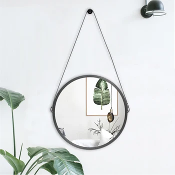 PU Leather Round Wall Mirror Decorative Mirror with Hanging Strap Including Hook/Hanger, Diameter 11.8 inch, Home Decor
PU Leather Round Wall Mirror Decorative Mirror with Hanging Strap Including Hook/Hanger, Diameter 11.8 inch, Home Decor