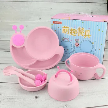 6pcs/sets Cartoon Snail Feeding Dish Baby Bowl with Spoon Fork Baby Food Tableware Kids Training Dishes Food Container SGS
6pcs/sets Cartoon Snail Feeding Dish Baby Bowl with Spoon Fork Baby Food Tableware Kids Training Dishes Food Container SGS
