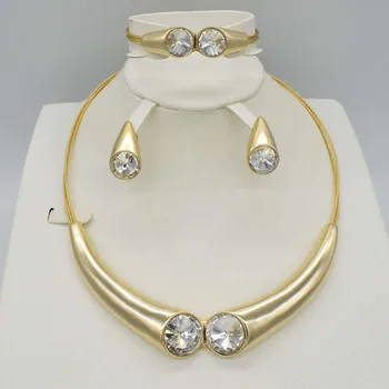 Dubai Gold Jewelry Sets Nigerian Wedding African Beads Crystal Bridal Jewellery Set Rhinestone Ethiopian Jewelry parure
Dubai Gold Jewelry Sets Nigerian Wedding African Beads Crystal Bridal Jewellery Set Rhinestone Ethiopian Jewelry parure